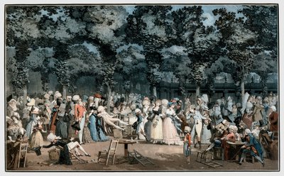 La passeggiata pubblica da Philibert Louis Debucourt